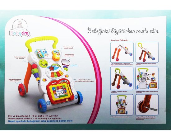 Babycim İlk Adım Arabası Yürüteç-Eğitici Oyuncak 