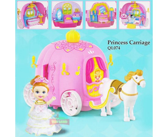 Similan Benim İlk Prenses Arabam Bal Kabağı Evi 44 Parça Barbie Tarzı